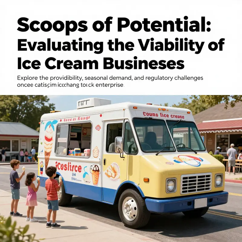 A colorful ice cream truck in a community area with a crowd of people enjoying ice cream.