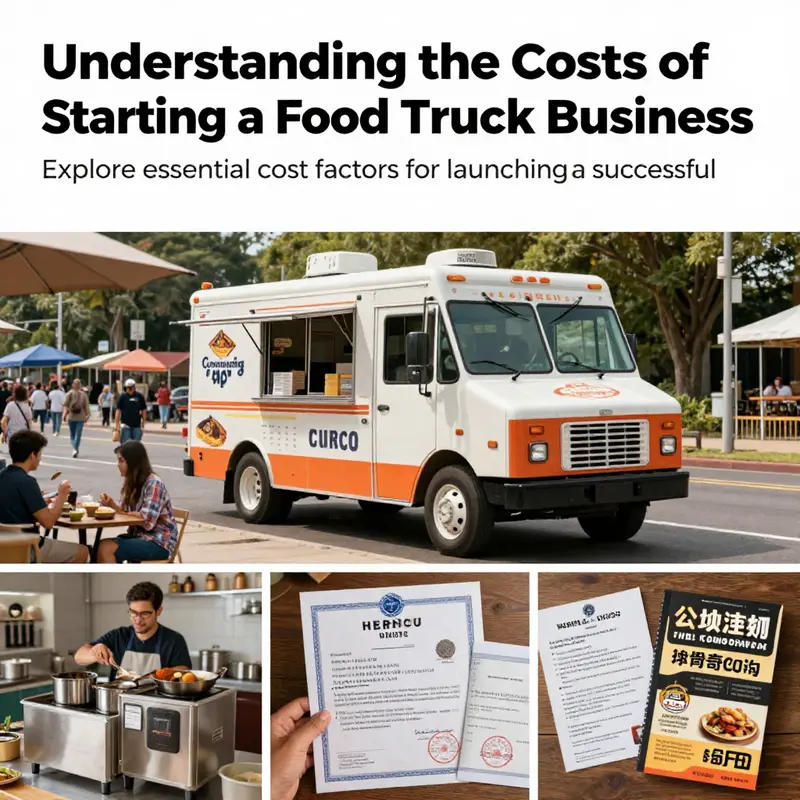 A diverse representation of the food truck business landscape, showcasing its essential components and vibrant atmosphere.