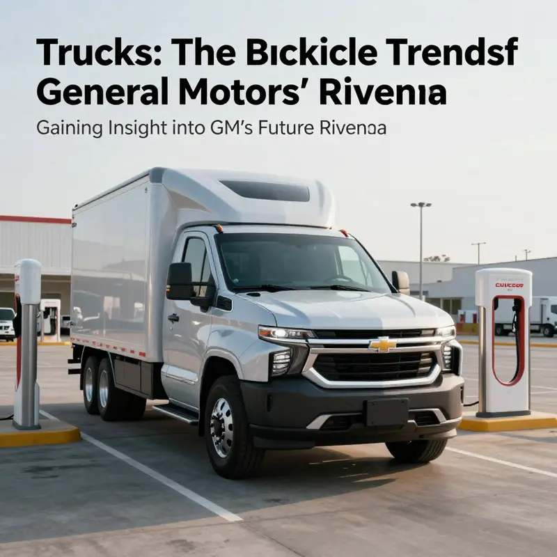 GM dealership featuring a diverse range of trucks, highlighting their role in the company’s revenue.
