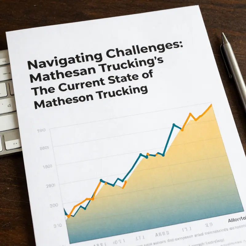 Matheson Trucking truck in urban operation signifying its ongoing business activities.