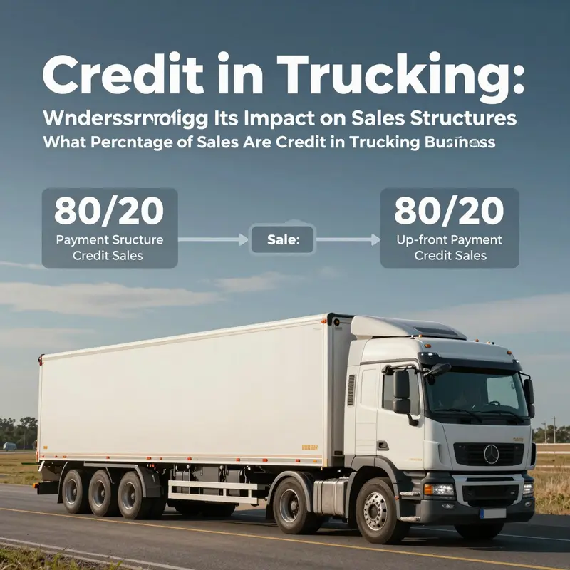 Infographic depicting the 80/20 payment structure in the trucking industry, showcasing revenue distribution.