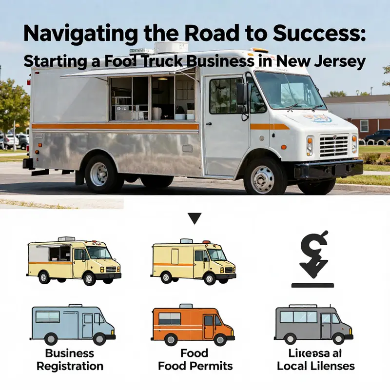 Key steps to initiate your food truck business in New Jersey.