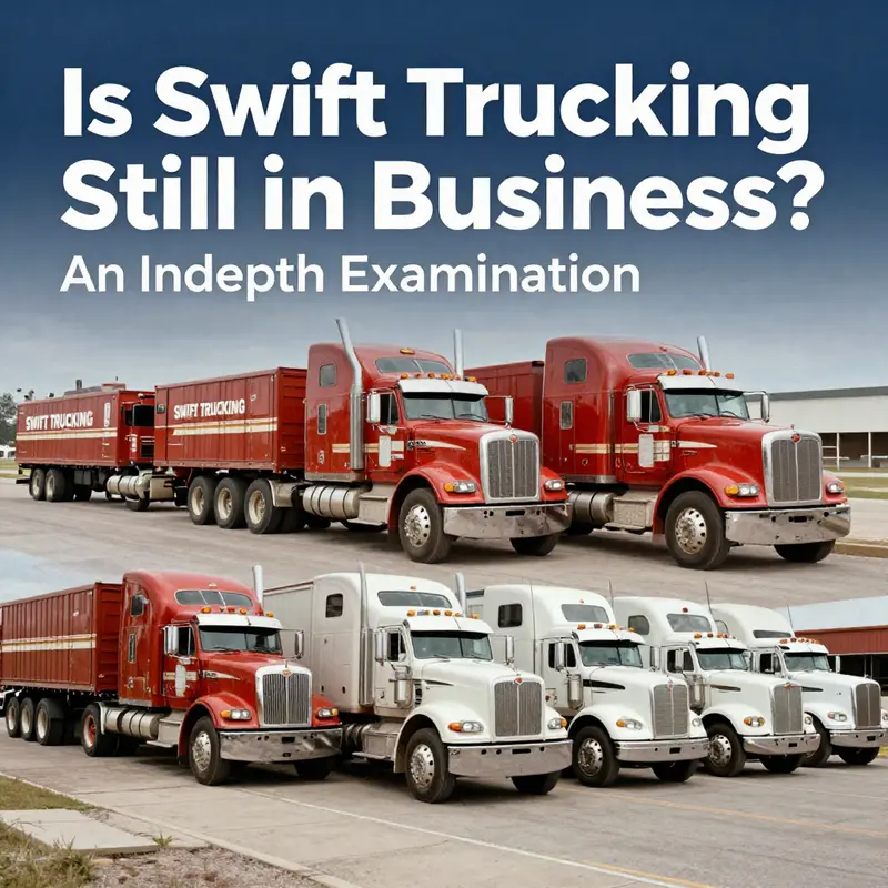 The modern fleet of Swift Trucking symbolizes its continuous operations and commitment to logistics.