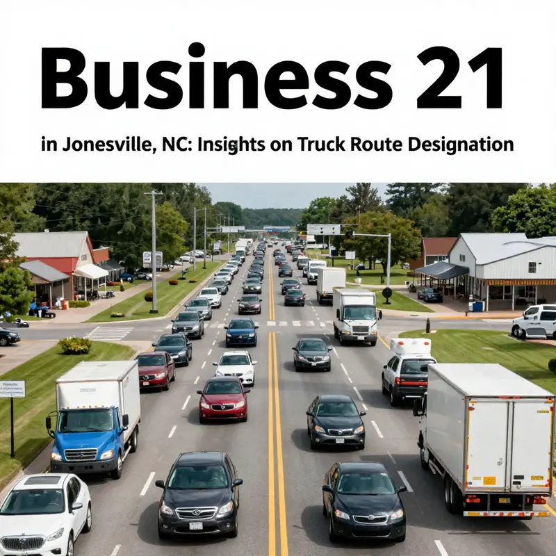 A detailed map depicting Business 21’s location in relation to U.S. Route 21.