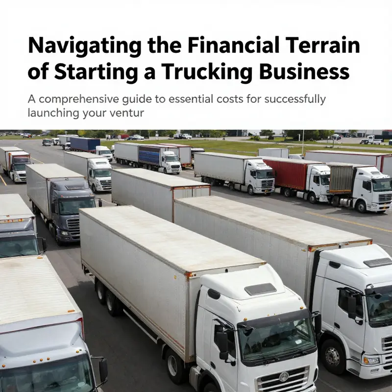A vibrant trucking hub filled with trucks and personnel, capturing the essence of the logistics industry.