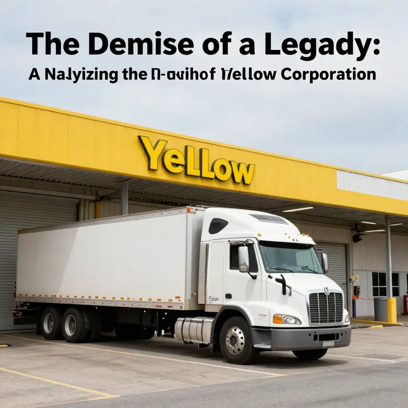 A Yellow Corporation terminal now closed, symbolizing the seismic change in the trucking industry.