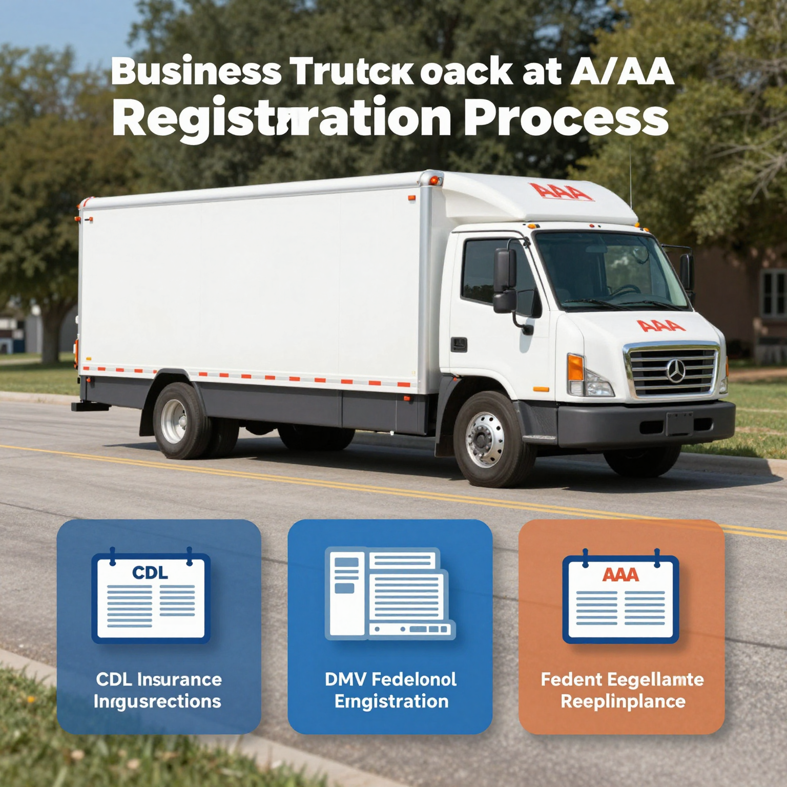 Business Truck Registration Process Infographic