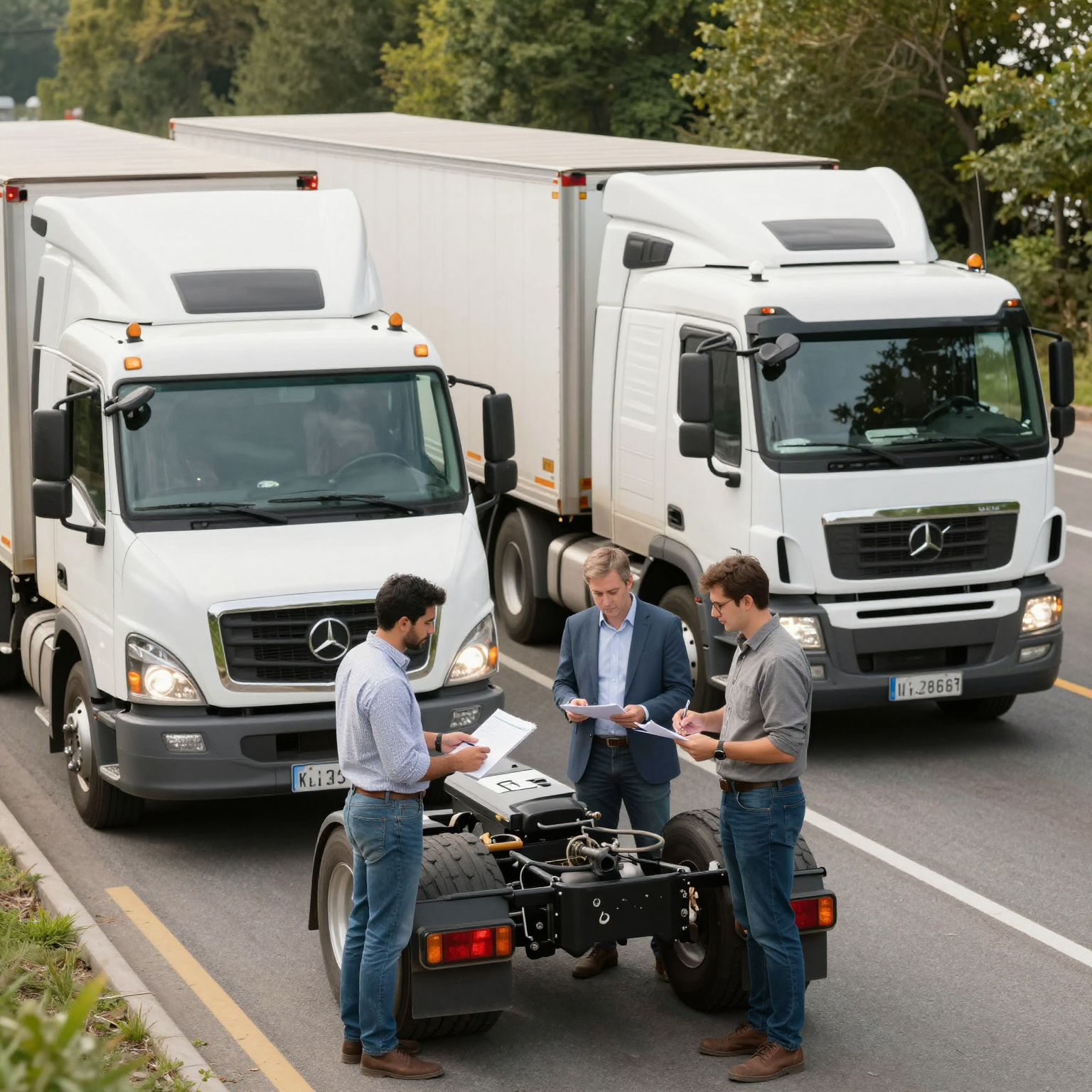 Trucking businesses on the road showcasing teamwork and finance planning