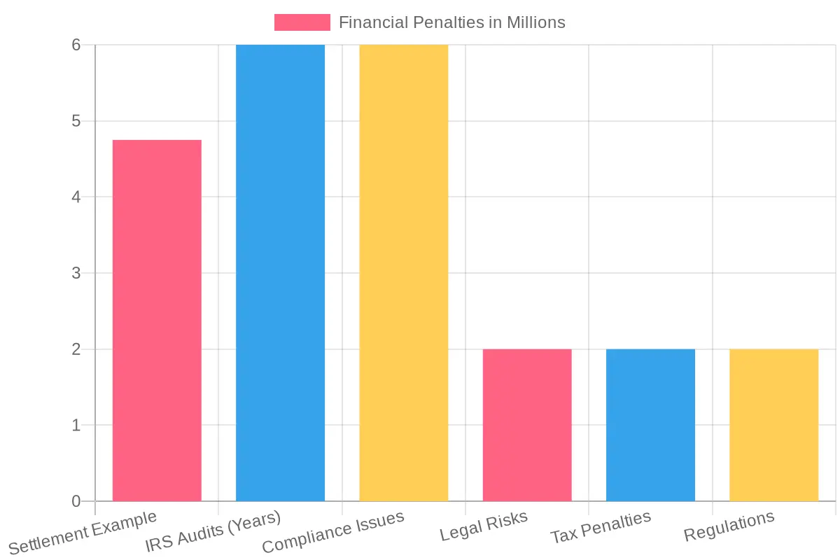 Chart illustrating financial penalties for misclassifying truck drivers