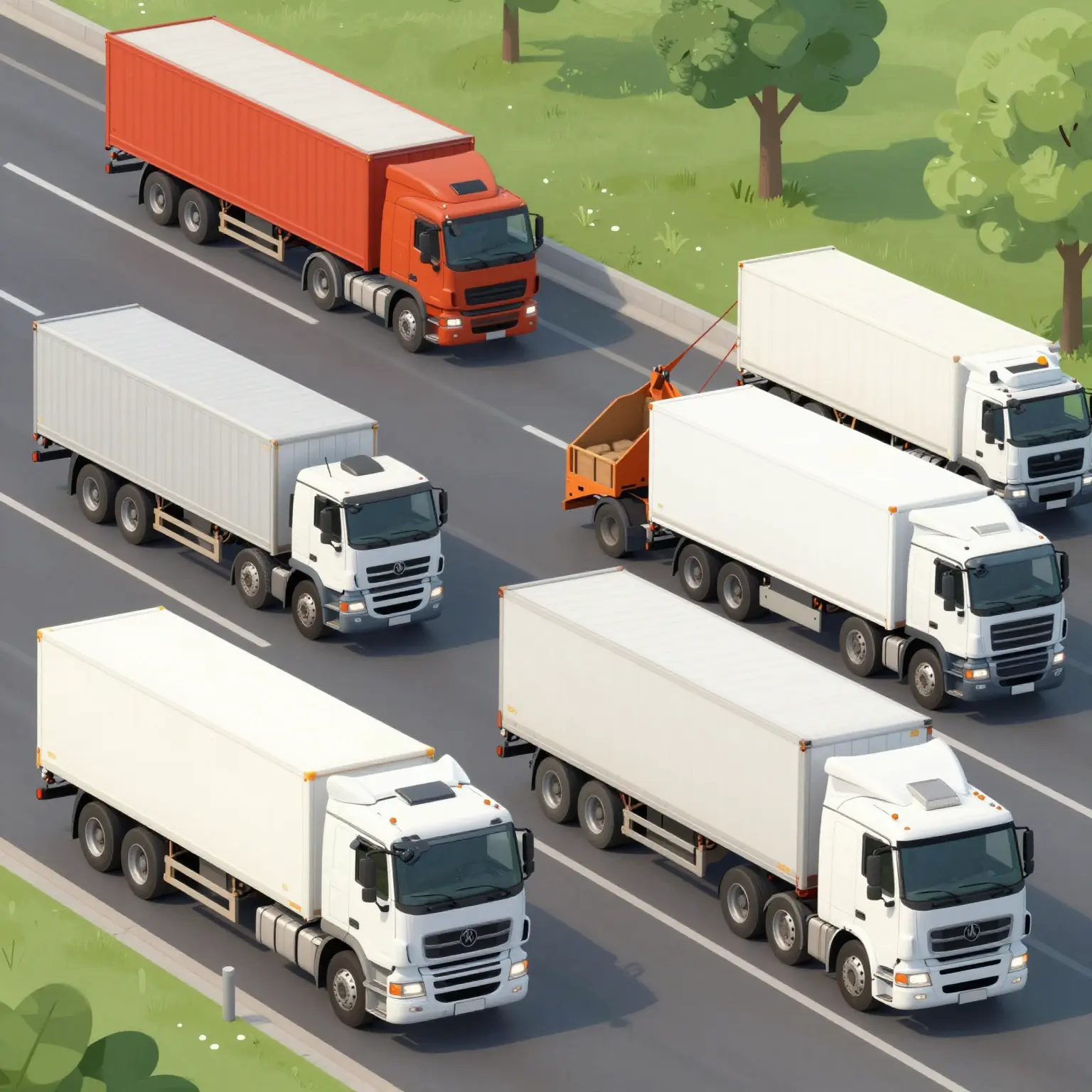 Trucking Logistics Illustration
