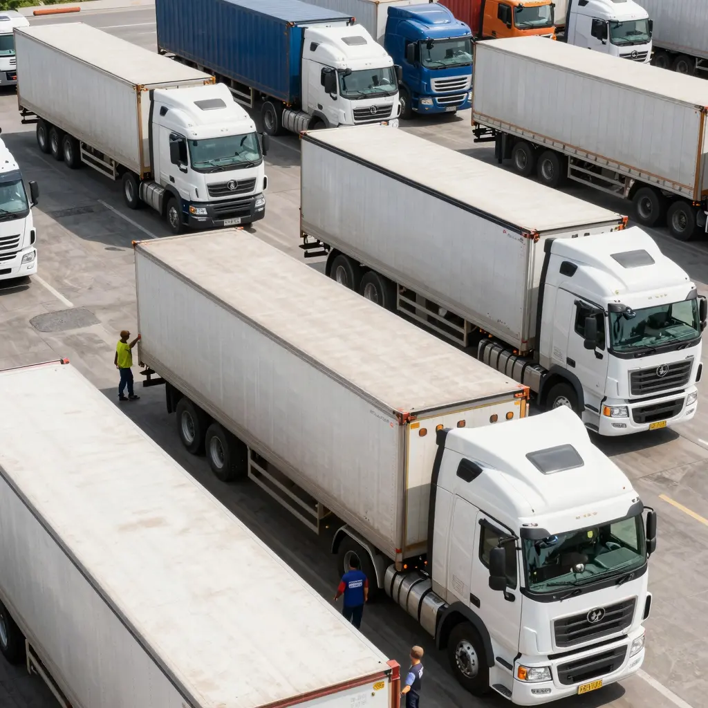 Bustling Trucking Operation