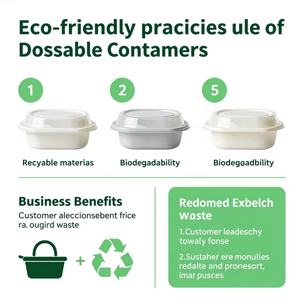 Eco-friendly practices in disposable containers