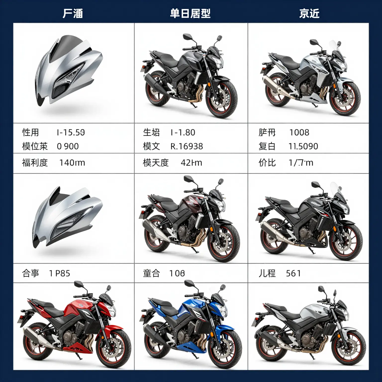 Table of Fairing Specifications