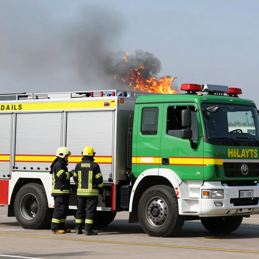 Airport Fire Trucks in Action