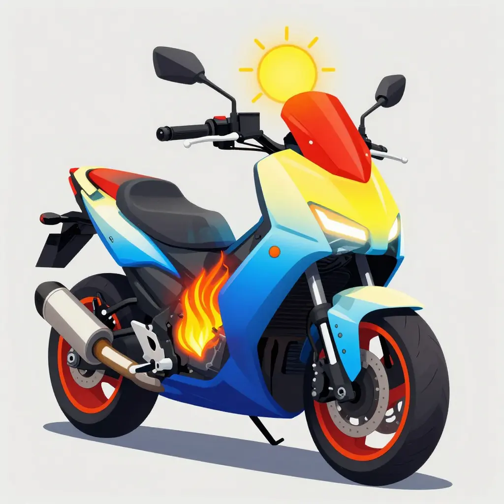 Thermal zones on a motorcycle fairing