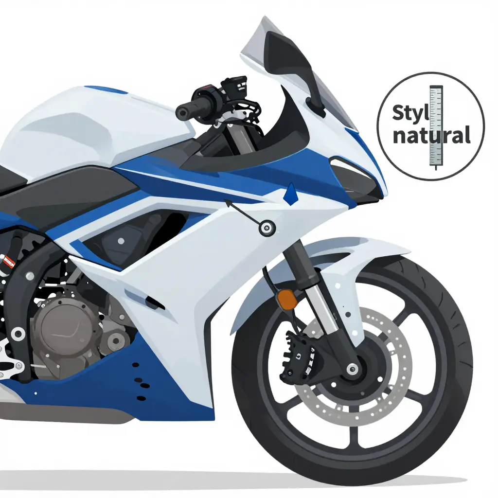 Diagram of motorcycle fairing fitment showing bolt hole alignment and consistent panel gaps