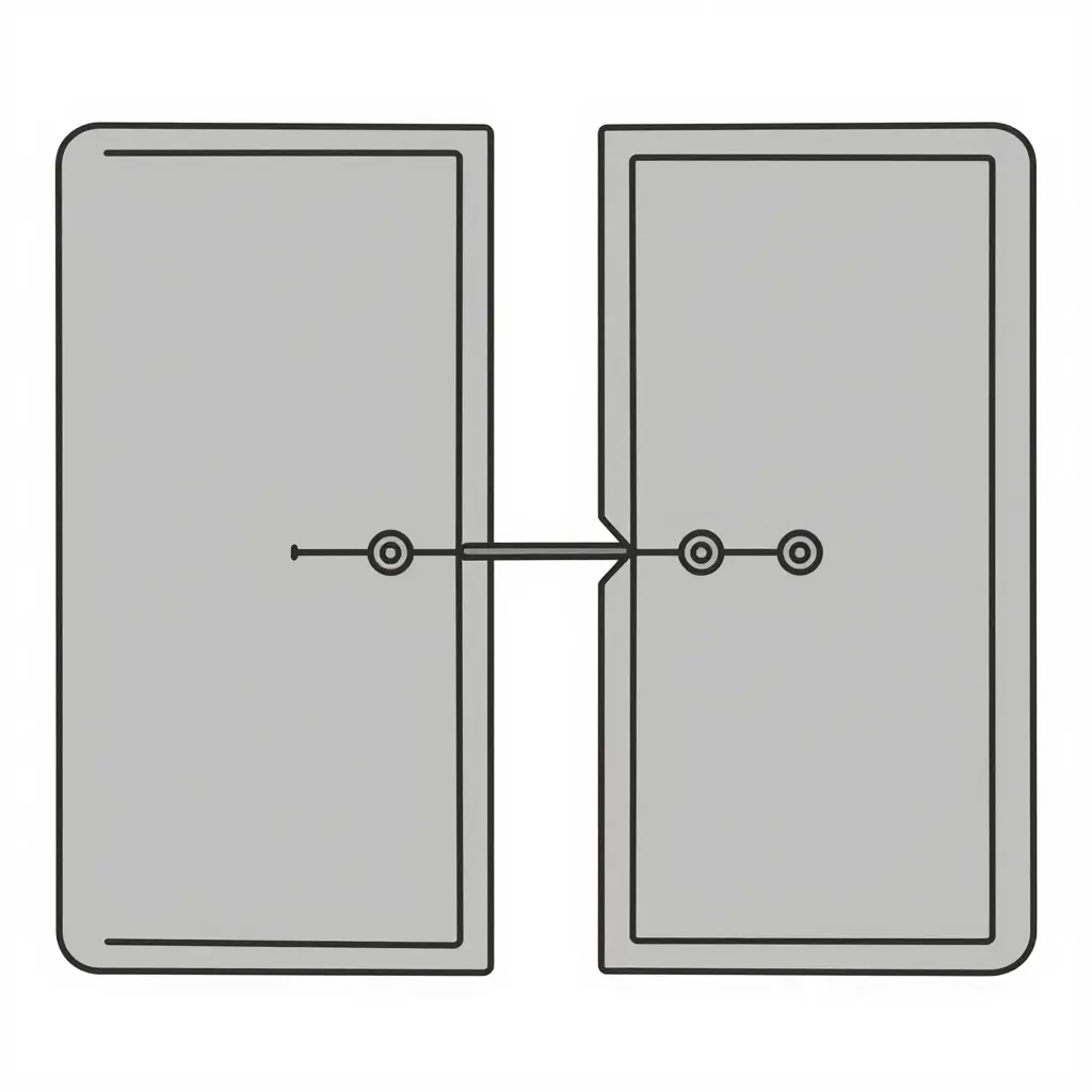 Side-by-side line-art diagram contrasting properly aligned bolt holes versus misaligned, offset bolt holes on a fairing panel cross-section